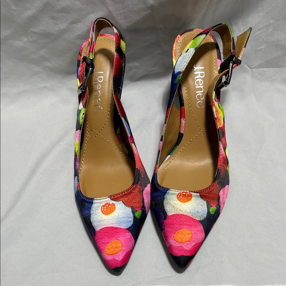 J.Renee Multicolor Floral Pointed Heels